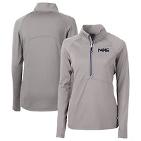Women's Cutter & Buck Milwaukee Brewers City Connect Adapt Eco Knit Recycled Half-Zip Pullover Top