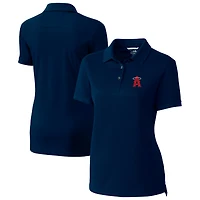 Women's Cutter & Buck Navy Los Angeles Angels City Connect DryTec Advantage Tri-Blend Pique Polo