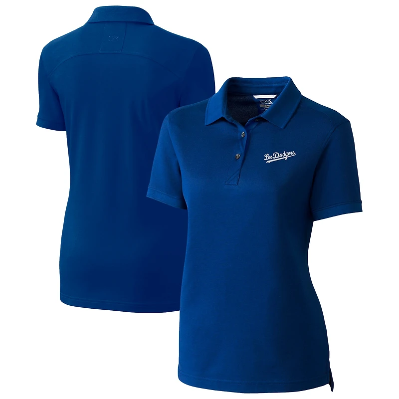 Women's Cutter & Buck Royal Los Angeles Dodgers City Connect Advantage Tri-Blend Pique Polo