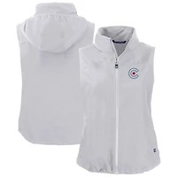 Women's Cutter & Buck  Gray Chicago Cubs City Connect Charter Eco Recycled Full-Zip Vest