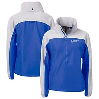 Women's Cutter & Buck  Royal Los Angeles Dodgers City Connect Charter Eco Recycled Half-Zip Anorak Jacket