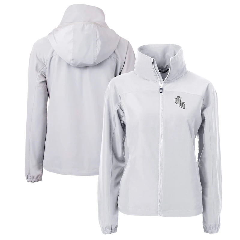 Women's Cutter & Buck Chicago White Sox City Connect Charter Eco Recycled Full-Zip Jacket