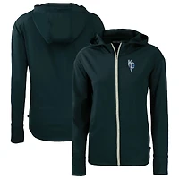 Women's Cutter & Buck  Navy Kansas City Royals City Connect Daybreak Eco Recycled Full-Zip Hoodie