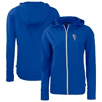 Women's Cutter & Buck  Royal  Kansas City Royals City Connect Daybreak Eco Recycled Full-Zip Hoodie