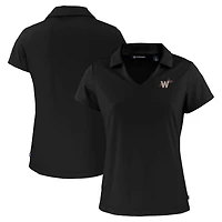Women's Cutter & Buck  Black Washington Nationals City Connect Daybreak Eco Recycled V-Neck Polo