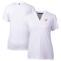 Women's Cutter & Buck  White Washington Nationals City Connect Forge Heathered Stretch Blade Top