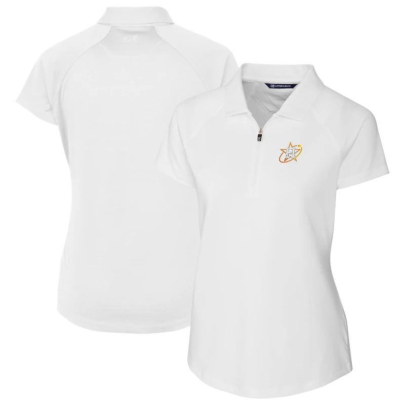 Women's Cutter & Buck  White Houston Astros City Connect Forge Stretch Polo
