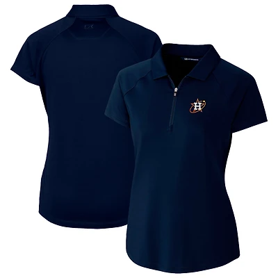 Women's Cutter & Buck  Navy Houston Astros City Connect Forge Stretch Polo