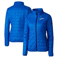 Women's Cutter & Buck  Royal Los Angeles Dodgers City Connect Rainier PrimaLoft Eco Insulated Full-Zip Puffer Jacket