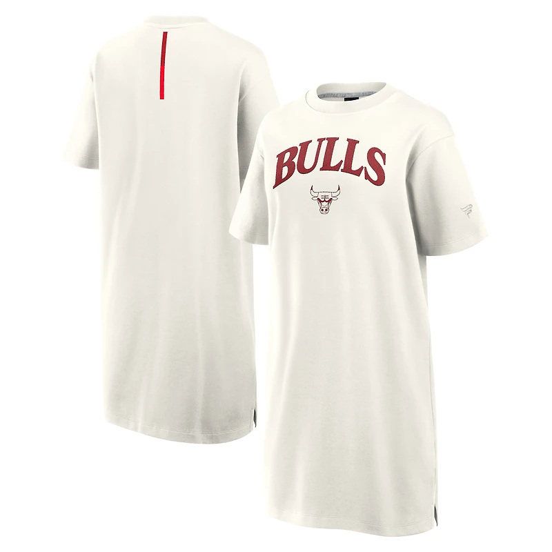 Women's Fanatics Cream Chicago Bulls Elements Go Tri-Blend T-Shirt Dress