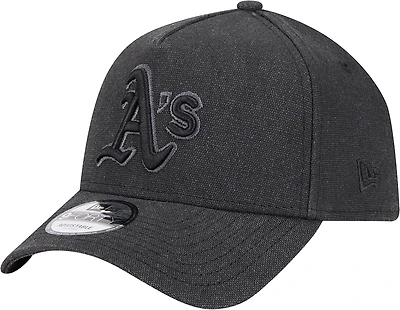 Men's New Era Charcoal Athletics Logo Essentials 9FORTY A-Frame Adjustable Hat