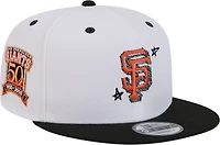 Men's New Era White San Francisco Giants Official Doodles 9FIFTY Snapback Hat