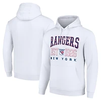 Men's Starter White New York Rangers Retro Graphic Pullover Hoodie
