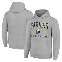 Men's Starter Heather Gray Buffalo Sabres Retro Graphic Pullover Hoodie