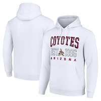 Men's Starter White Arizona Coyotes  Graphic Pullover Hoodie
