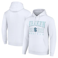 Men's Starter White Seattle Kraken  Graphic Pullover Hoodie