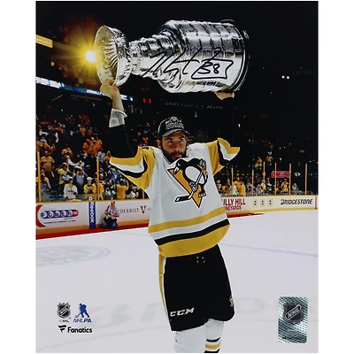 Kris Letang Pittsburgh Penguins Autographed 8" x 10" 2017 Raising Cup Photograph