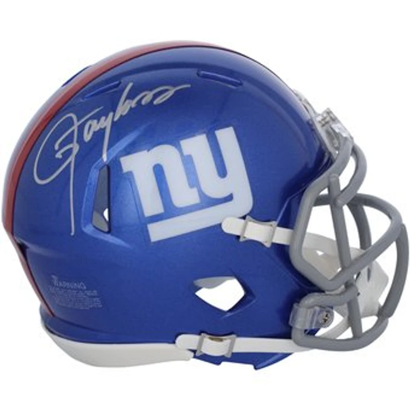 Lawrence Taylor New York Giants Autographed Riddell Speed Mini Helmet