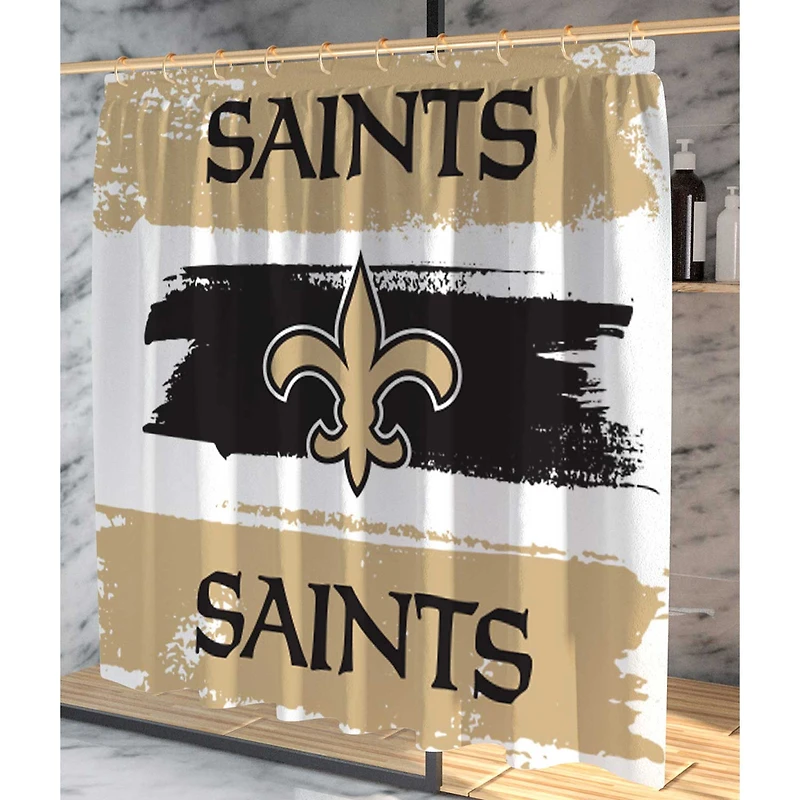 Pegasus New Orleans Saints Shower Curtain & Bath Mat Set