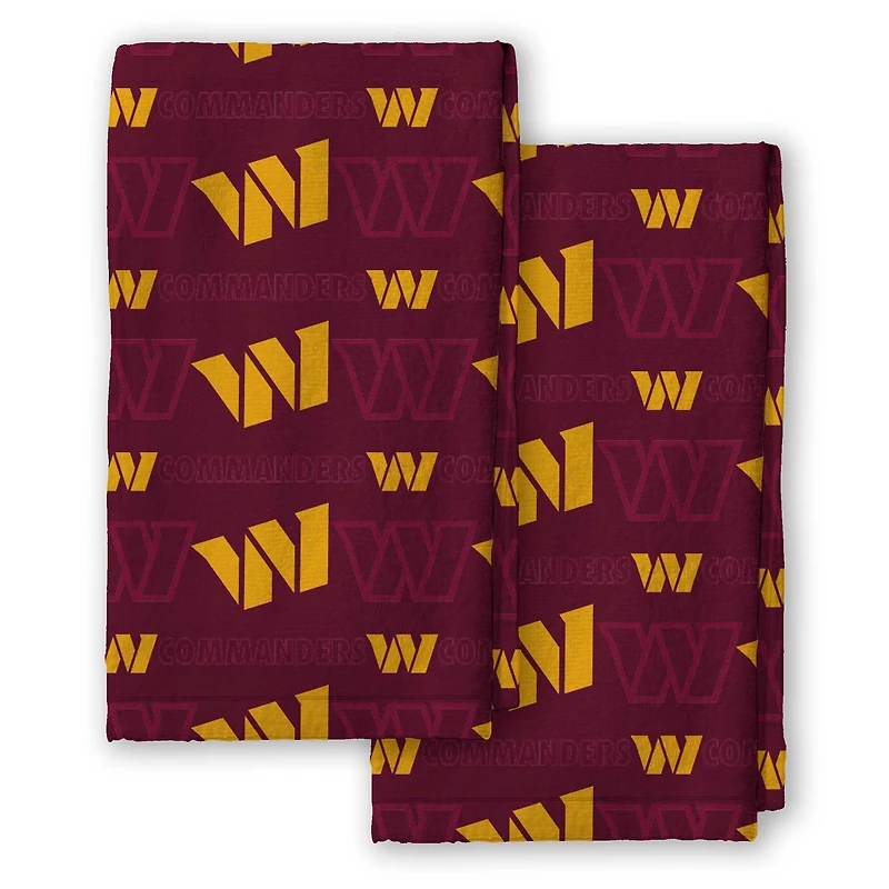 Pegasus Washington Commanders 2-Pack Repeat Logo Dish Towel Set