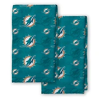 Pegasus Miami Dolphins 2-Pack Repeat Logo Dish Towel Set