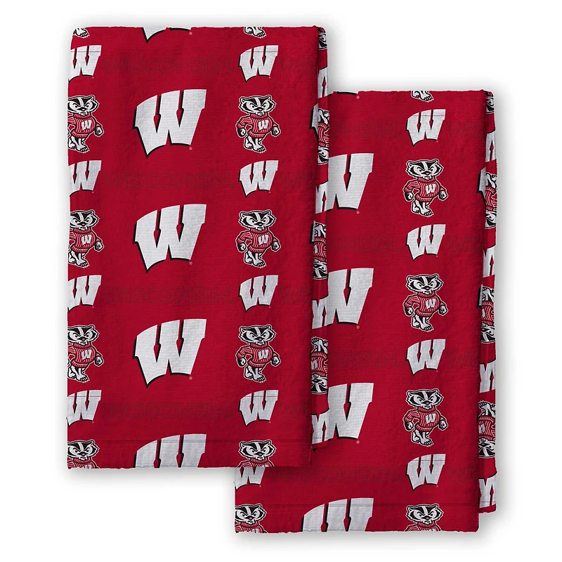 Pegasus Wisconsin Badgers 2-Pack Repeat Logo Dish Towel Set