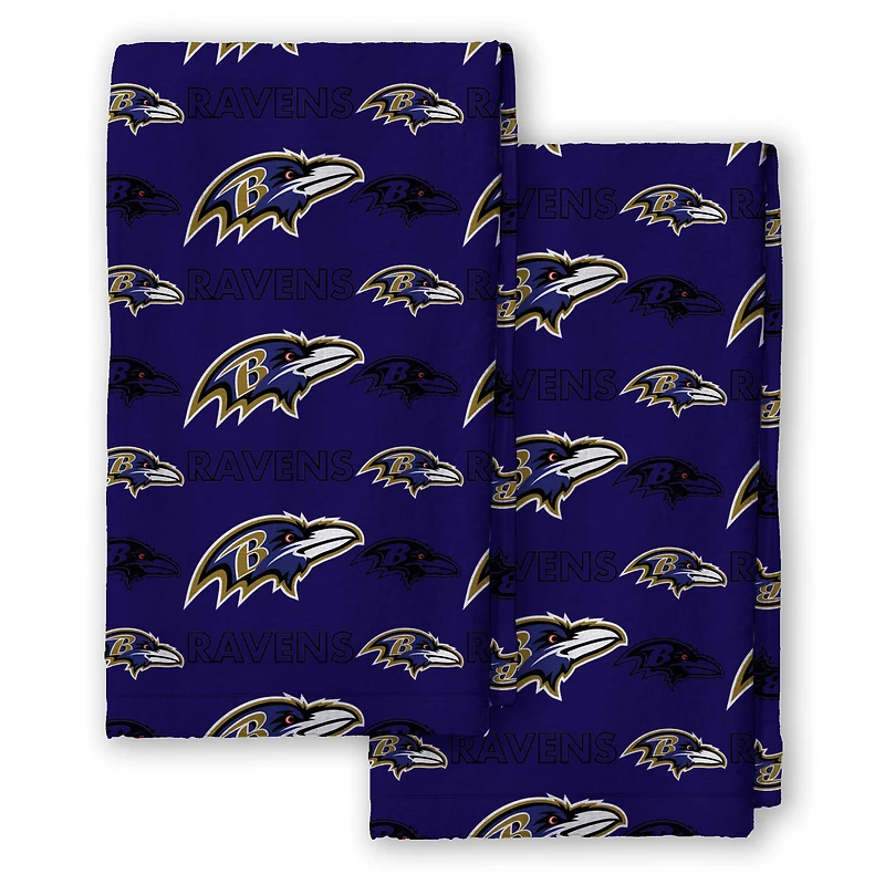 Pegasus Baltimore Ravens 2-Pack Repeat Logo Dish Towel Set
