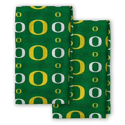 Pegasus Oregon Ducks 2-Pack Repeat Logo Dish Towel Set