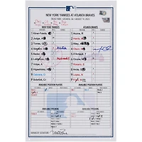Matt Olson Atlanta Braves Autographed Game-Used Lineup Card vs. New York Yankees on August 14, 2023