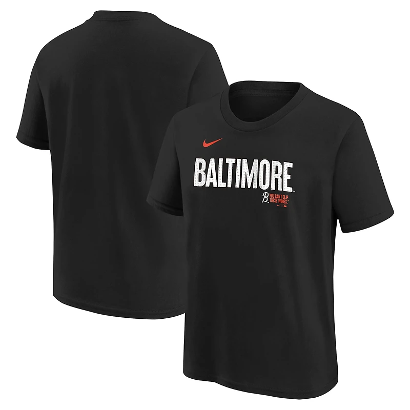 Youth Nike Black Baltimore Orioles City Connect Wordmark T-Shirt
