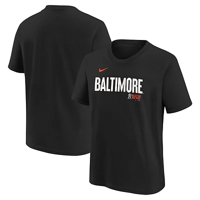 Youth Nike Black Baltimore Orioles City Connect Wordmark T-Shirt
