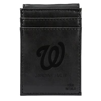 Black Washington Nationals Personalized Front Pocket Wallet