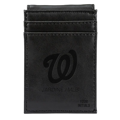 Black Washington Nationals Personalized Front Pocket Wallet