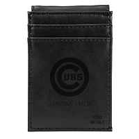 Black Chicago Cubs Personalized Front Pocket Wallet