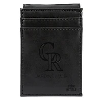 Black Colorado Rockies Personalized Front Pocket Wallet