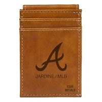 Brown Atlanta Braves Personalized Front Pocket Wallet