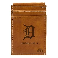 Brown Detroit Tigers Personalized Front Pocket Wallet