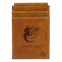 Brown Baltimore Orioles Personalized Front Pocket Wallet