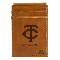 Brown Minnesota Twins Personalized Front Pocket Wallet
