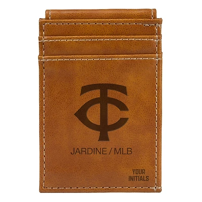 Brown Minnesota Twins Personalized Front Pocket Wallet