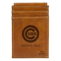 Brown Chicago Cubs Personalized Front Pocket Wallet