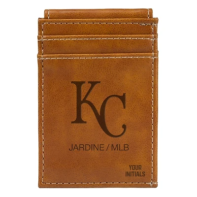 Brown Kansas City Royals Personalized Front Pocket Wallet