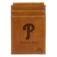 Brown Philadelphia Phillies Personalized Front Pocket Wallet