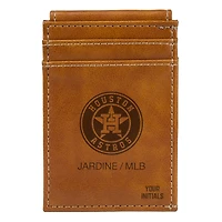 Brown Houston Astros Personalized Front Pocket Wallet
