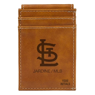 Brown St. Louis Cardinals Personalized Front Pocket Wallet