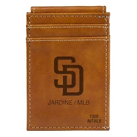Brown San Diego Padres Personalized Front Pocket Wallet