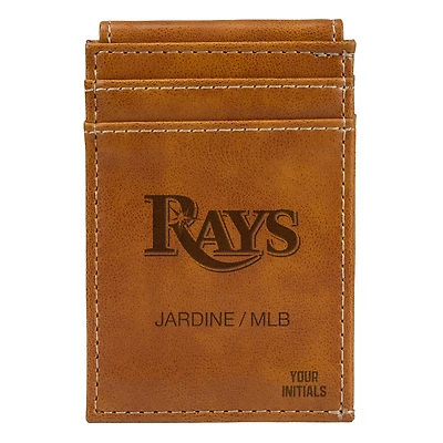 Brown Tampa Bay Rays Personalized Front Pocket Wallet