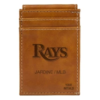 Brown Tampa Bay Rays Personalized Front Pocket Wallet