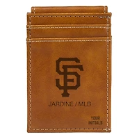 Brown San Francisco Giants Personalized Front Pocket Wallet