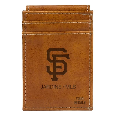 Brown San Francisco Giants Personalized Front Pocket Wallet